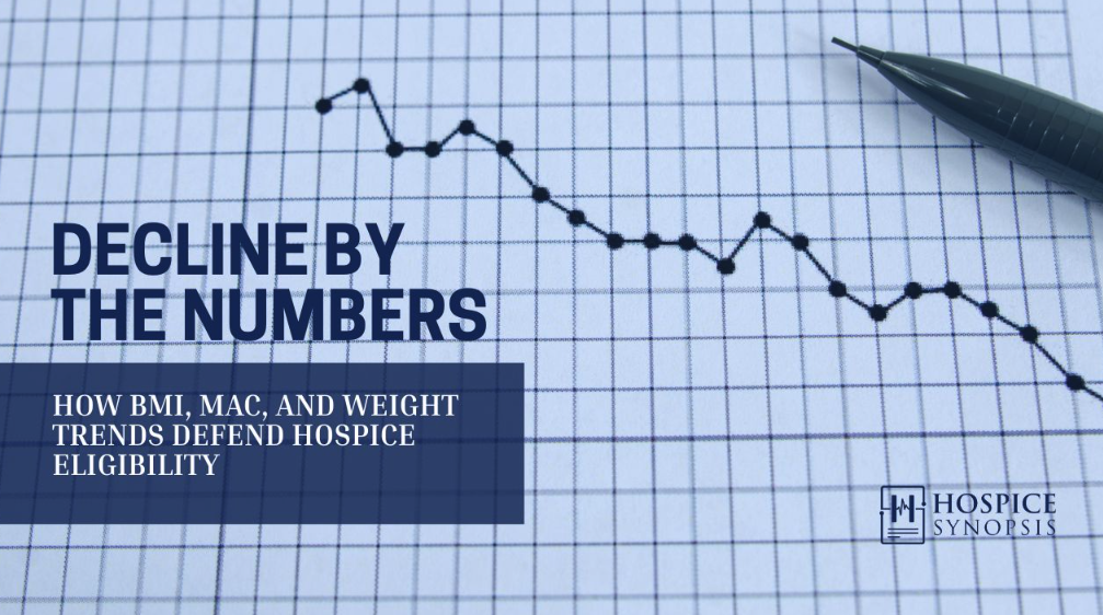 A plotted line trends downward across graph paper, representing nutritional decline over time.